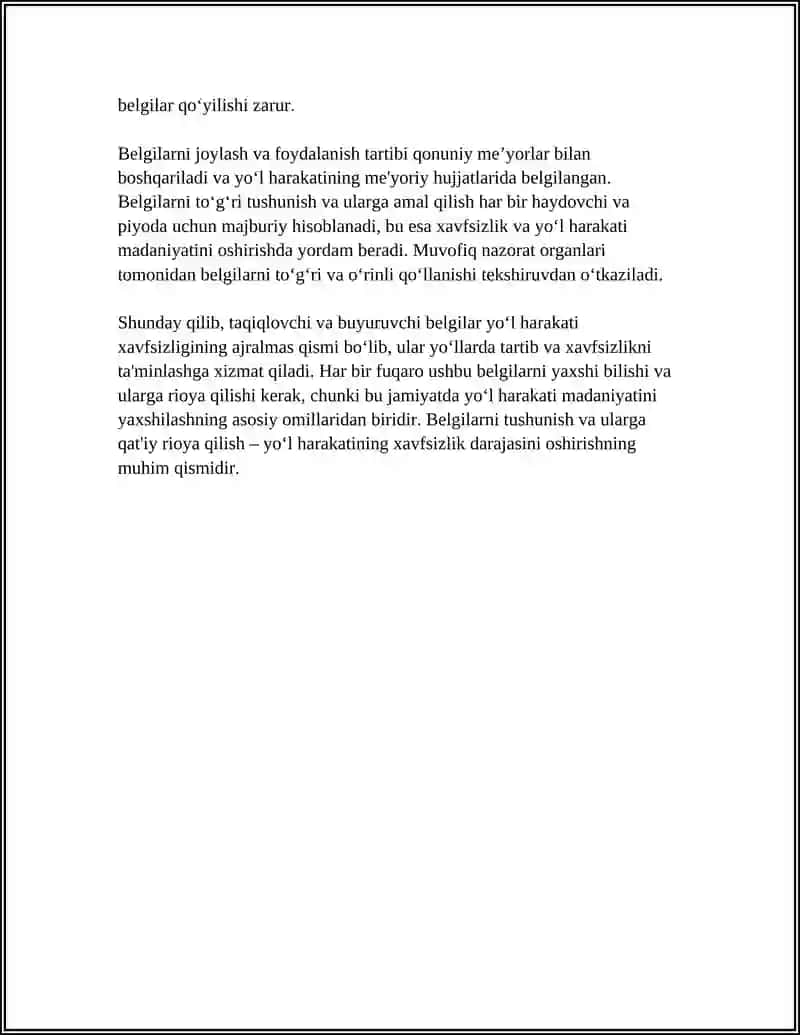 TAQIQLOVCHI VA BUYURUVCHI BELGILAR 4