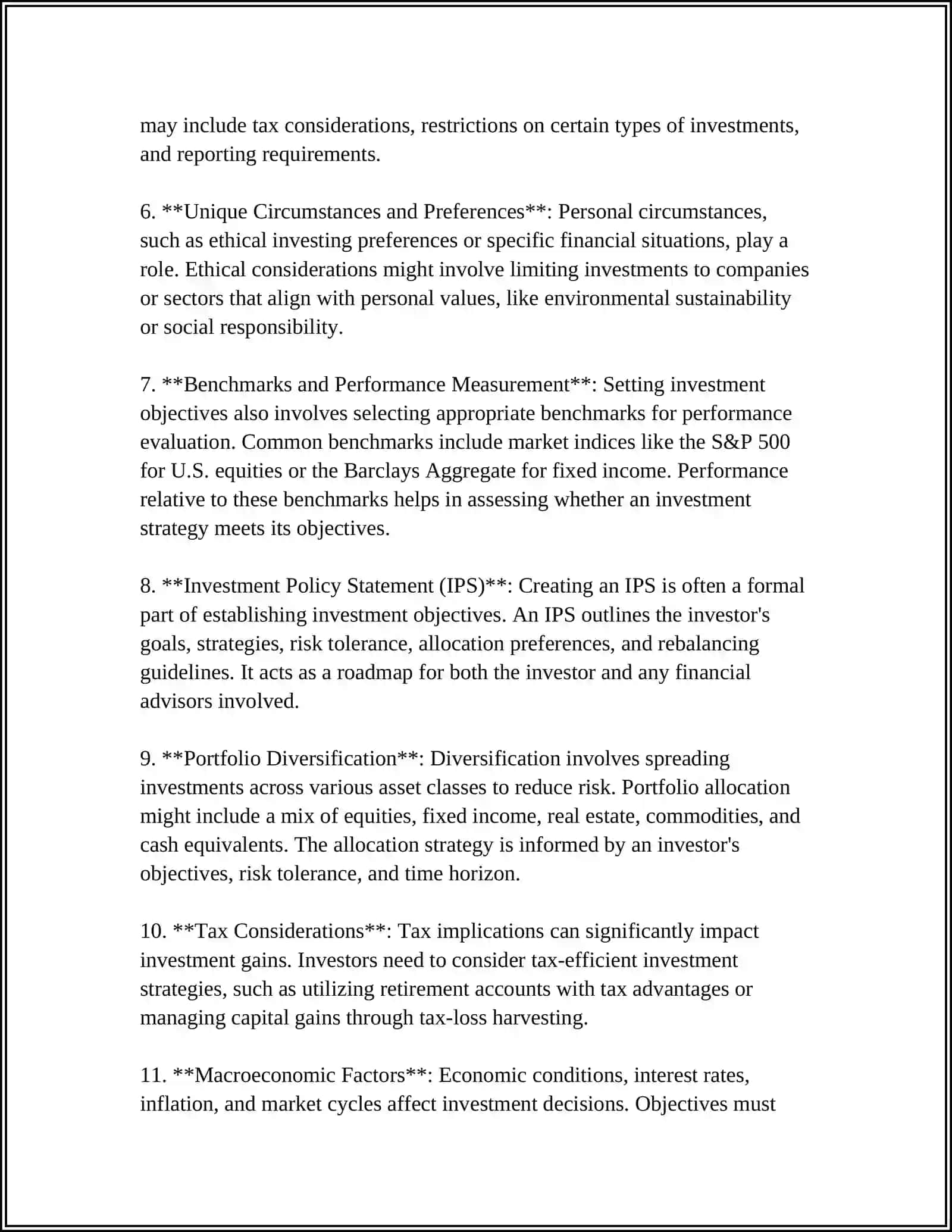 Investment Objectives 4