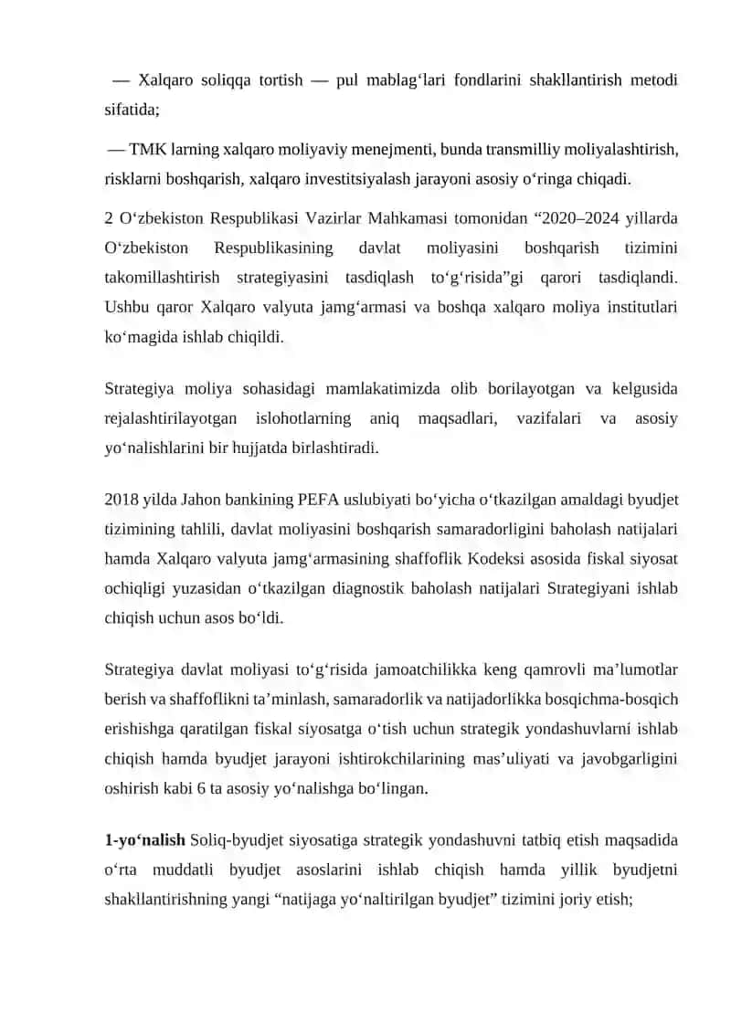 O’zbekiston Respublikasi zamonaviy moliya tizimi 4