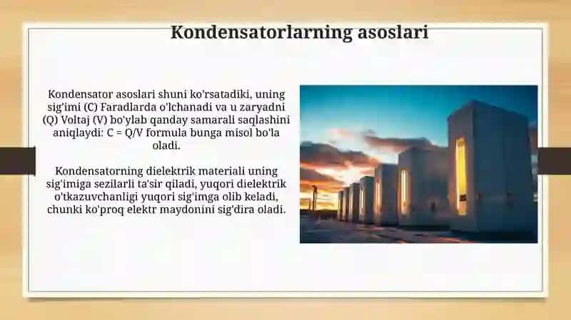 Kondensatorlarda energiya to‘planishi 4
