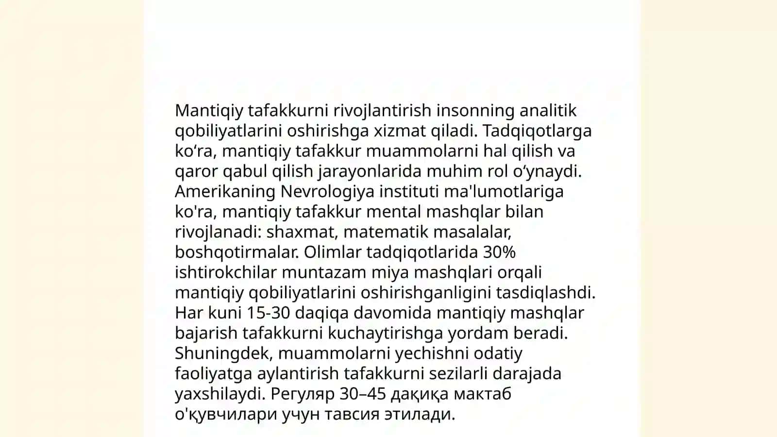 Aqliy tarbiya 4