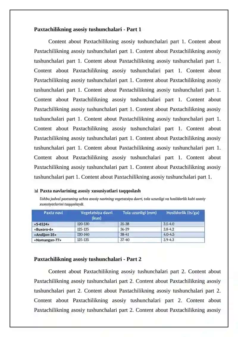Paxtachilik faniga kirish 4