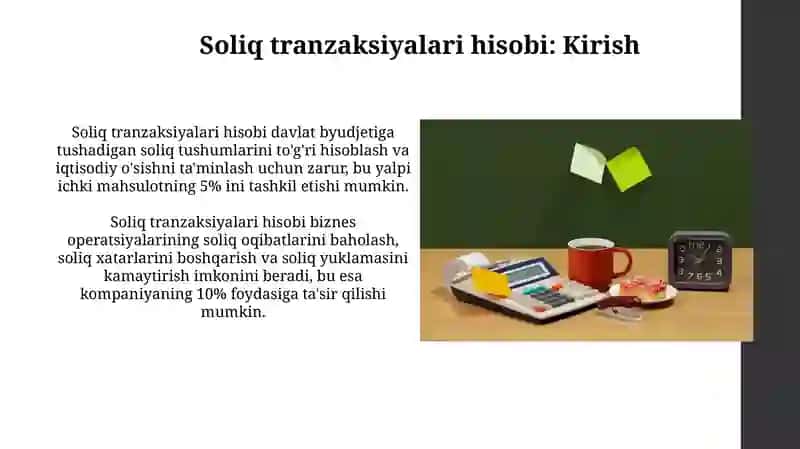 Soliq bo’yichа оpеrаtsiyalаrni hisоbgа оlish 4