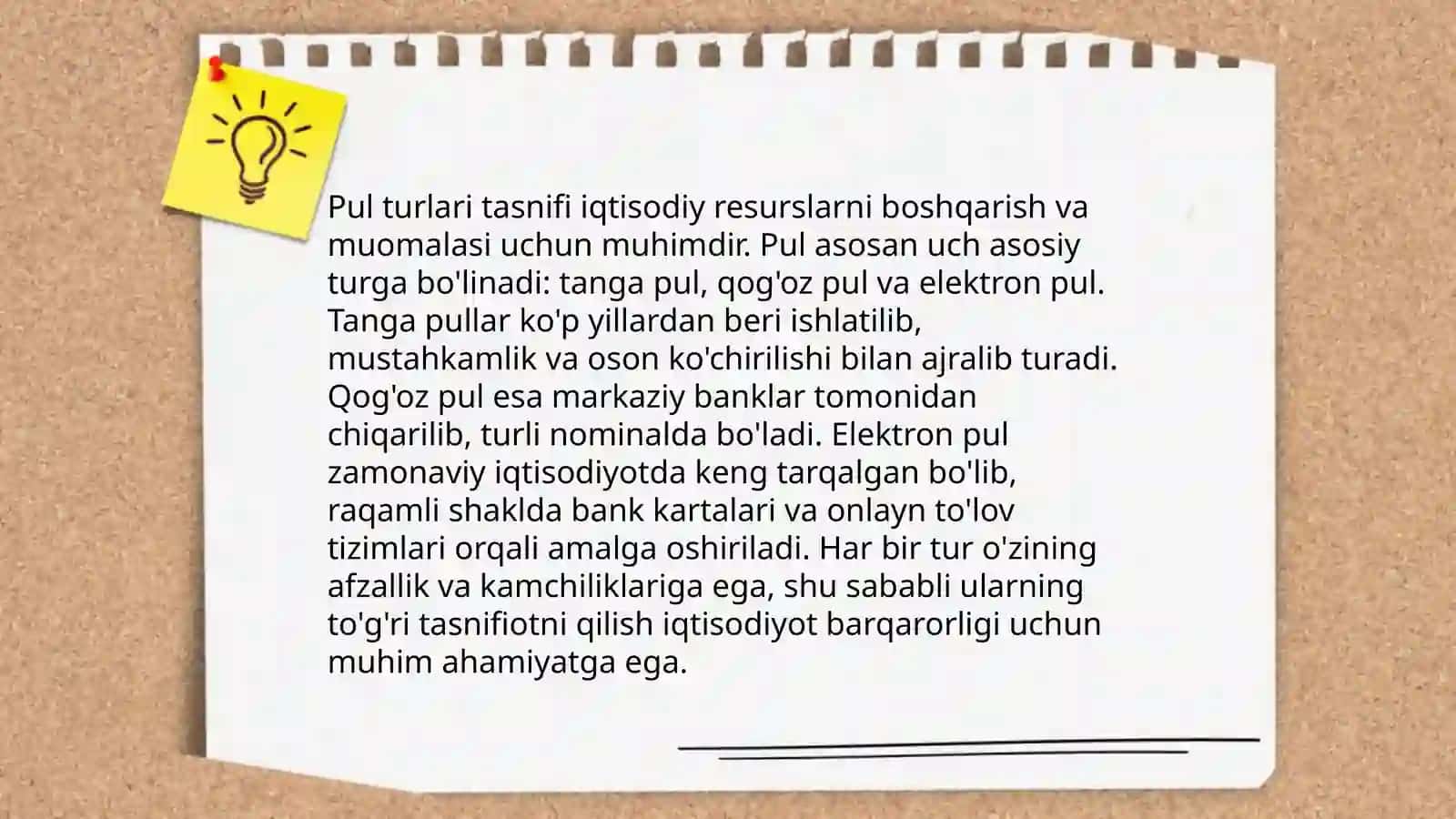 Pul tizimi mazmuni turlari va elementlar 4