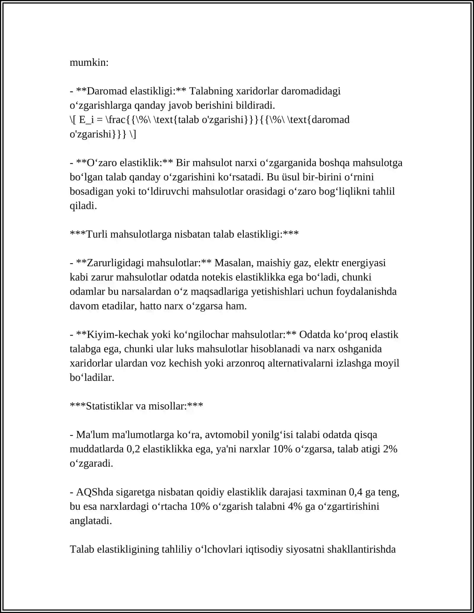 IQTISODIYOTDA ELASTIKLIK 4