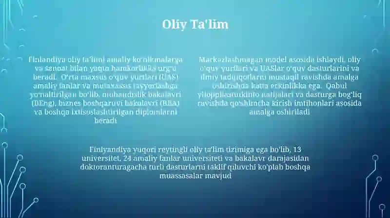 Finlyandiya kasb-hunar ta'limi tizimi 4