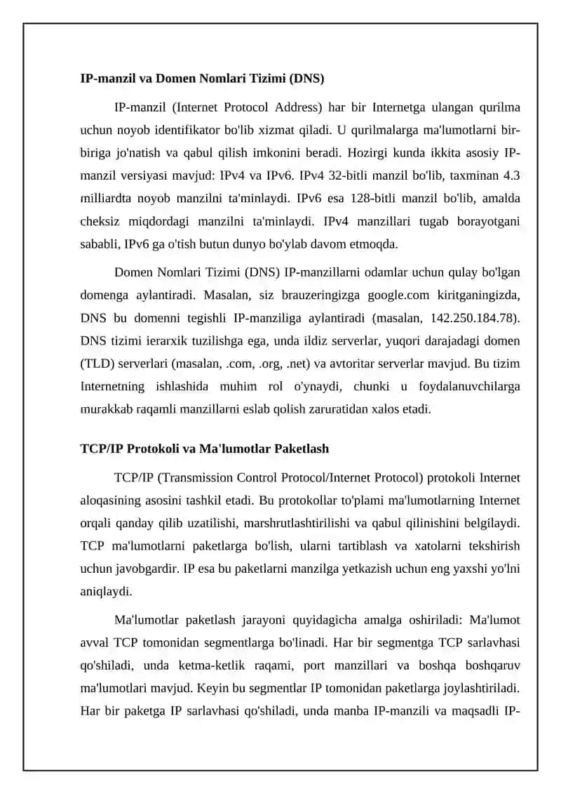 Internet texnologiyalari 4