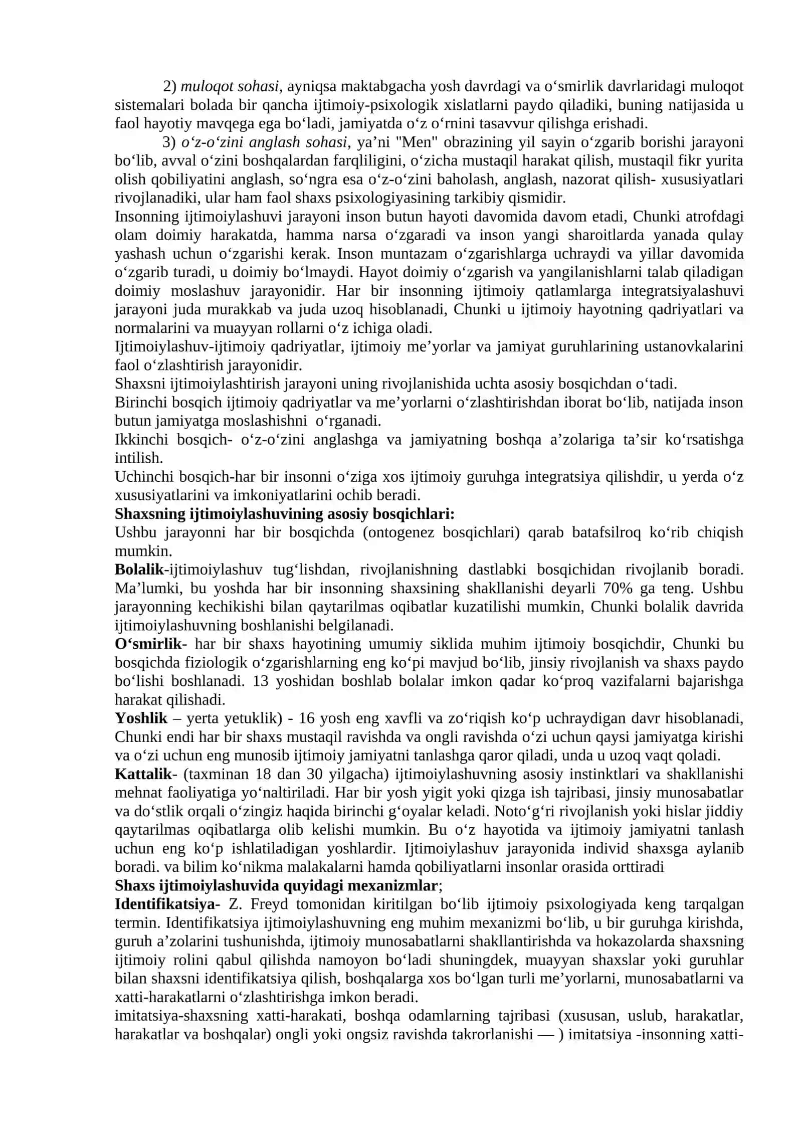 Shaxs ijtiomiylashuvi hamda bosqichlari 4