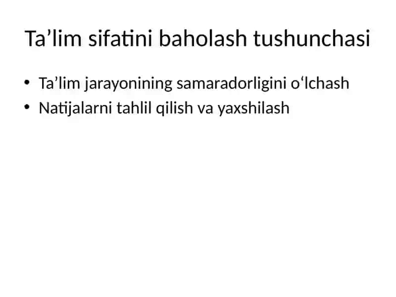 Ta’lim sifati va samaradorligi 4