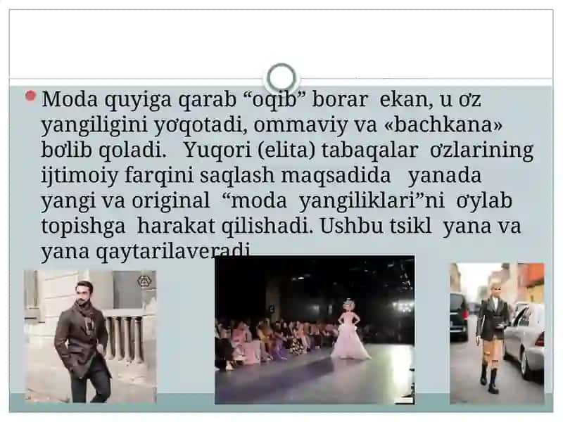 Modafenomeni. Jahon moda tendentsiyalari 4