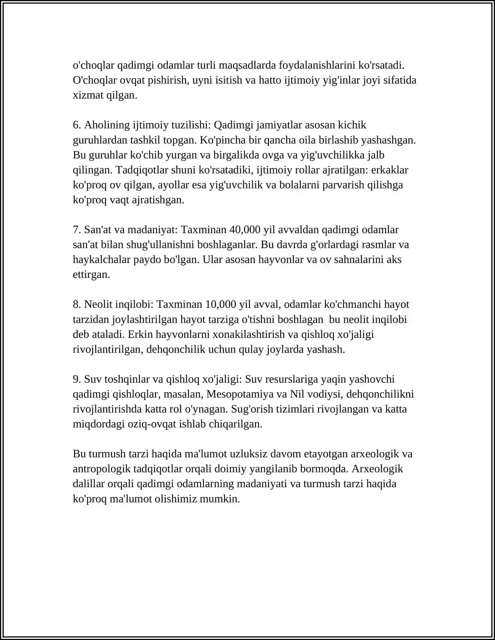 Qadimgi Odamlar va Ularning Manzilgohlari 4