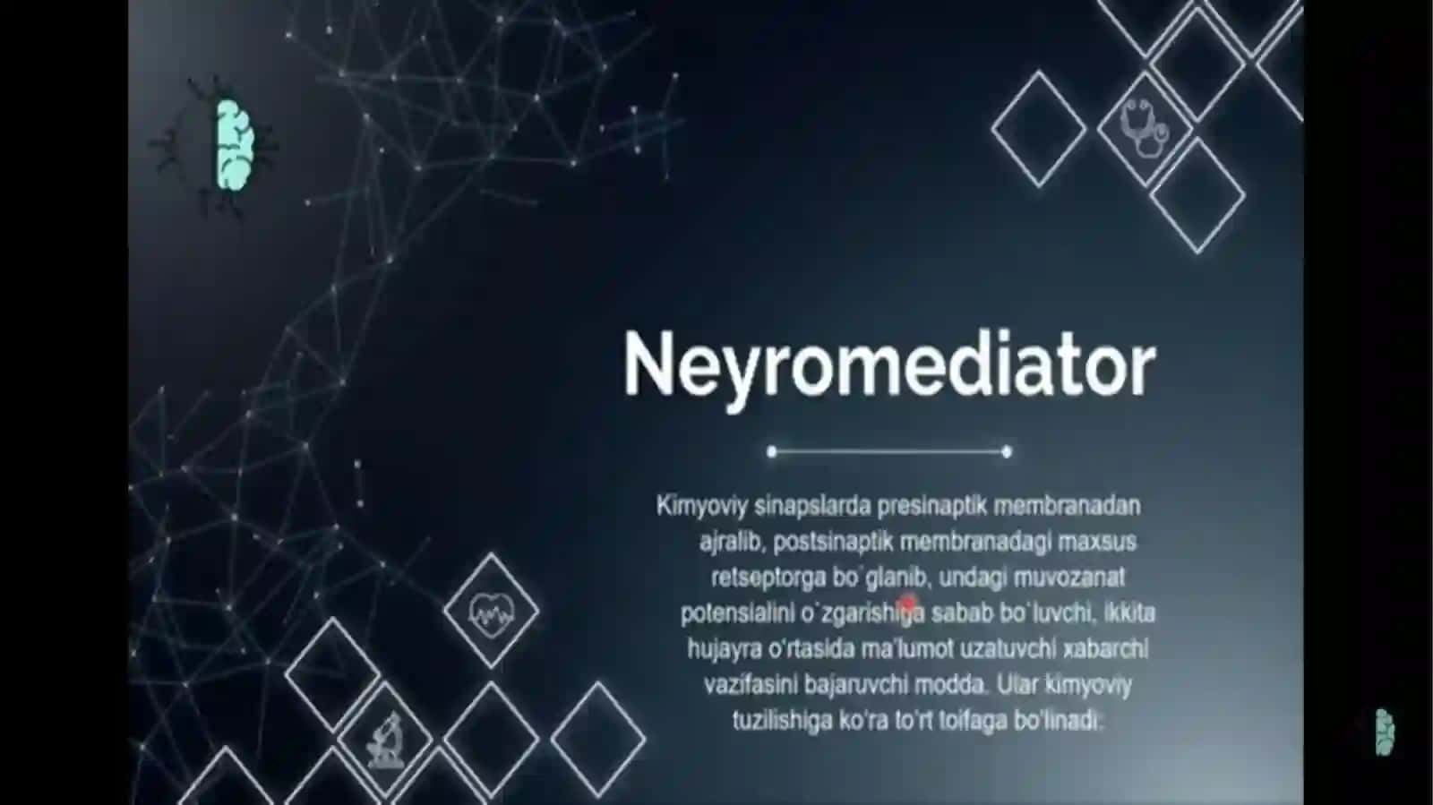 Neyromediatorlar biosintezi, ahamiyat va kasalliklari 4