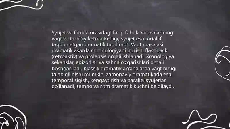 Dramatik asarda mazmun, syujet, fabula 4