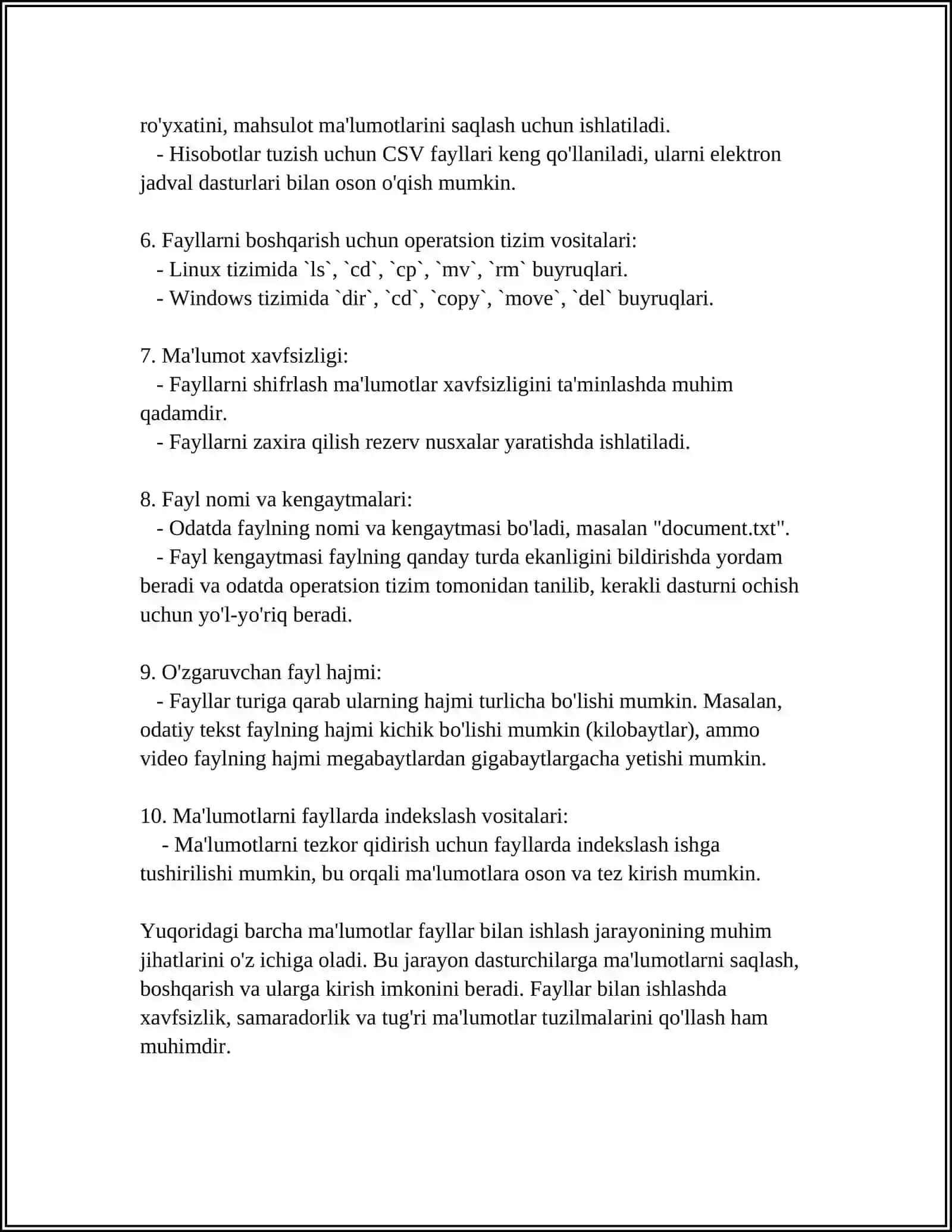 PYTONDA FAYLLAR BILAN ISHLASH 4