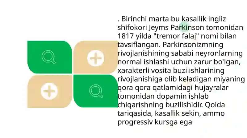 Parkinson kasalligini davolashda ishlatiladigan dori vositalar 4