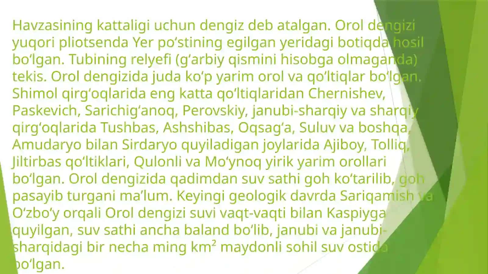 Orol va Orolbo’yi ekologiyasi 4