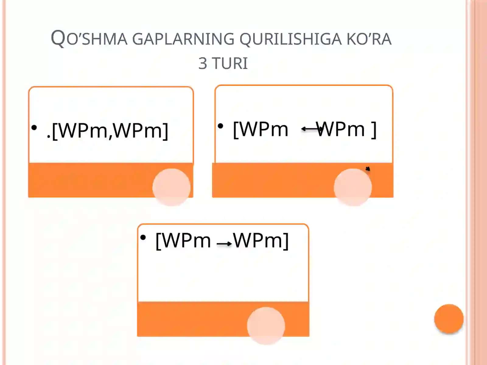 tobe munosabatli qo’shma gaplar tahlili 4