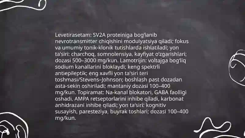 Epilepsiyaga qarshi dori vositalar 4