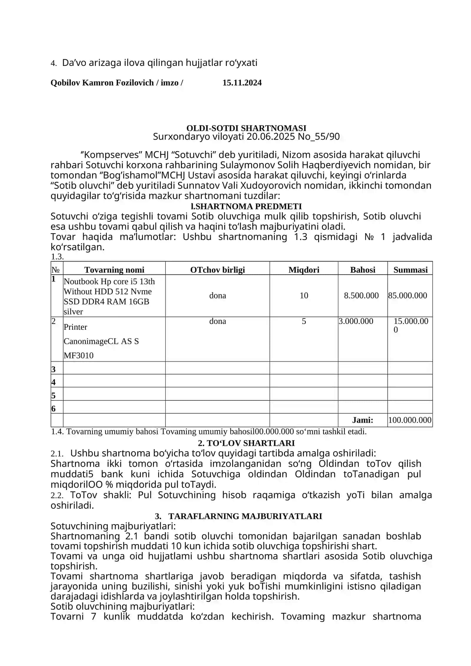ОЎЗБЕКИСТОН РЕСПУБЛИКАСИ ФУҚАРОЛИК ИШЛАРИ 4