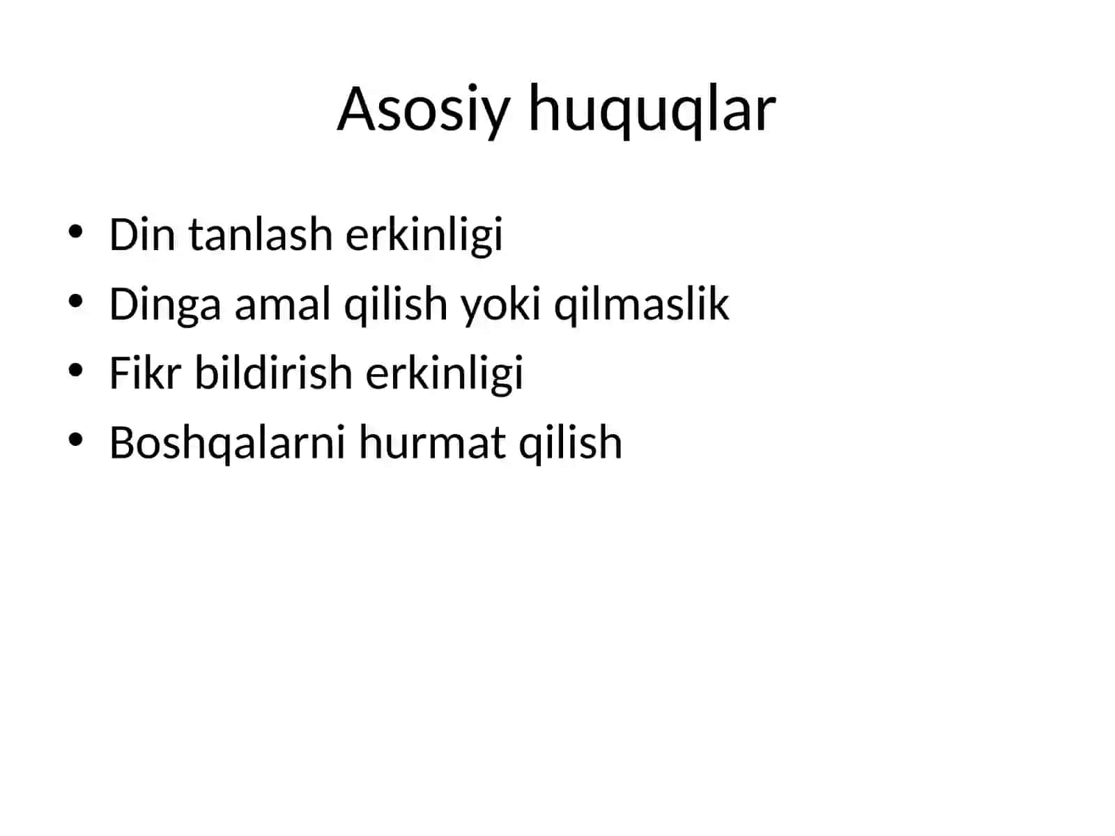 Vijdon va e’tiqod erkinligi 4