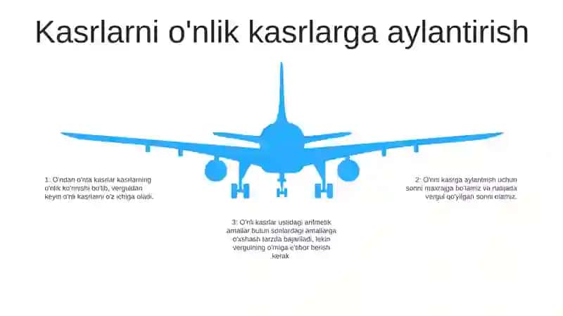 O'Nli Kasrni To'G'Ri Kasr Ko'Rinishida Ifodalash 4