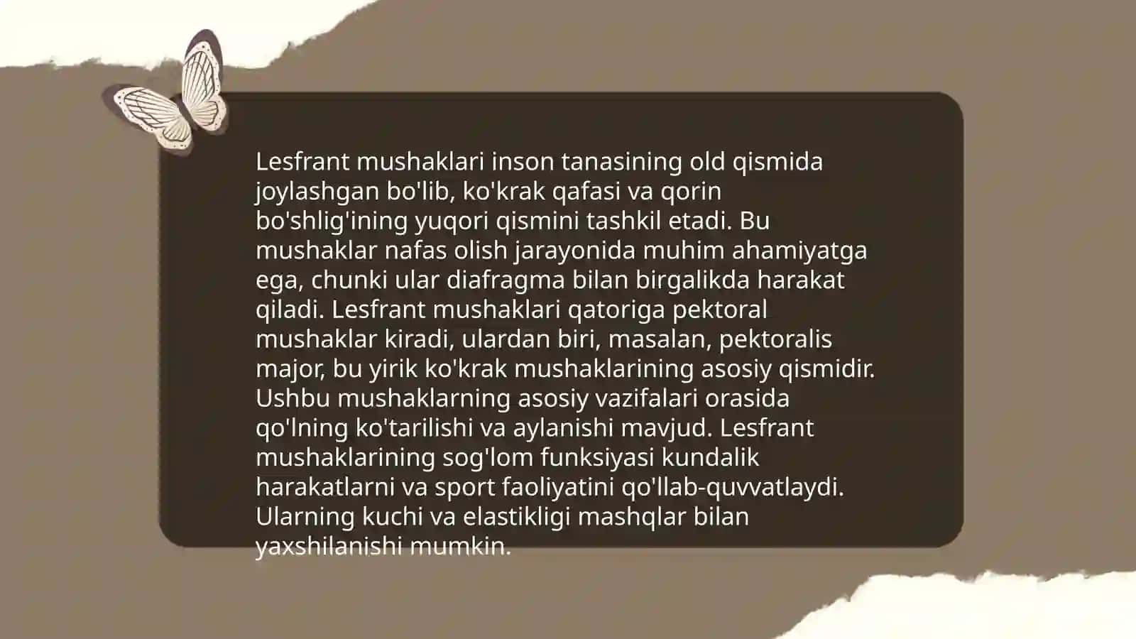 Lesfrant mushaklar tögrisida ta'minot 4