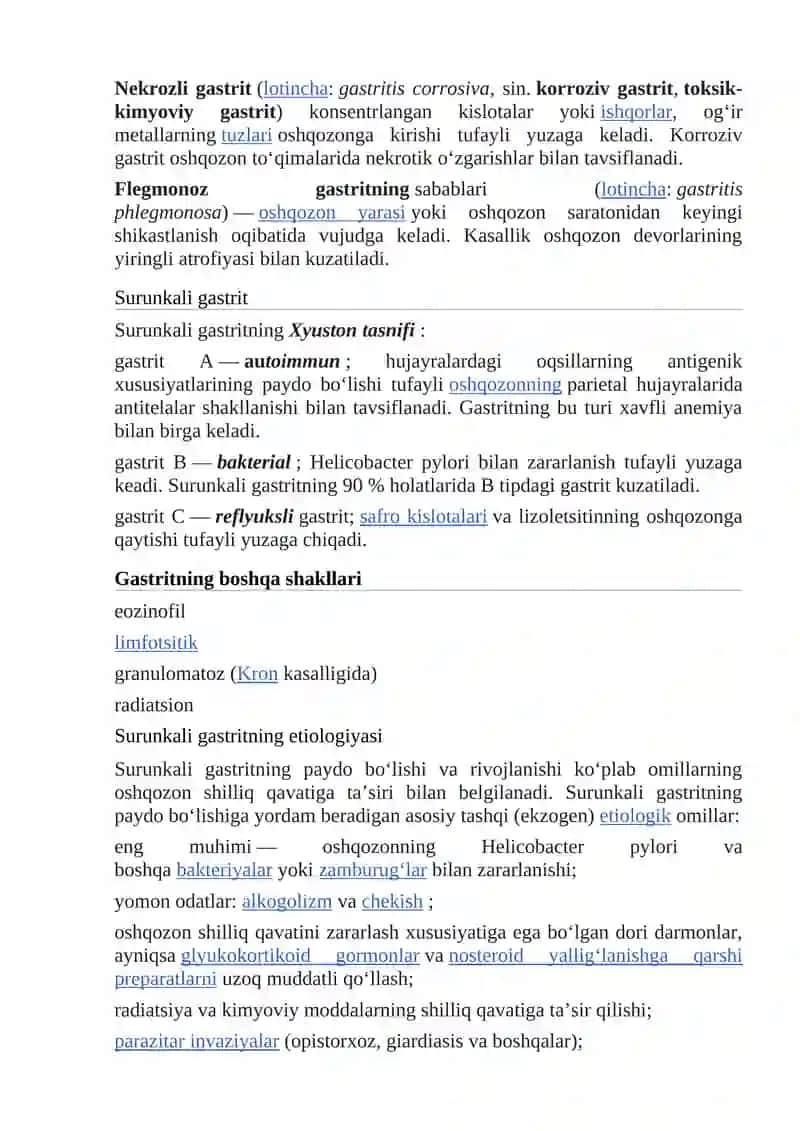 O`tkir surunkali gastrit kasalligi 4
