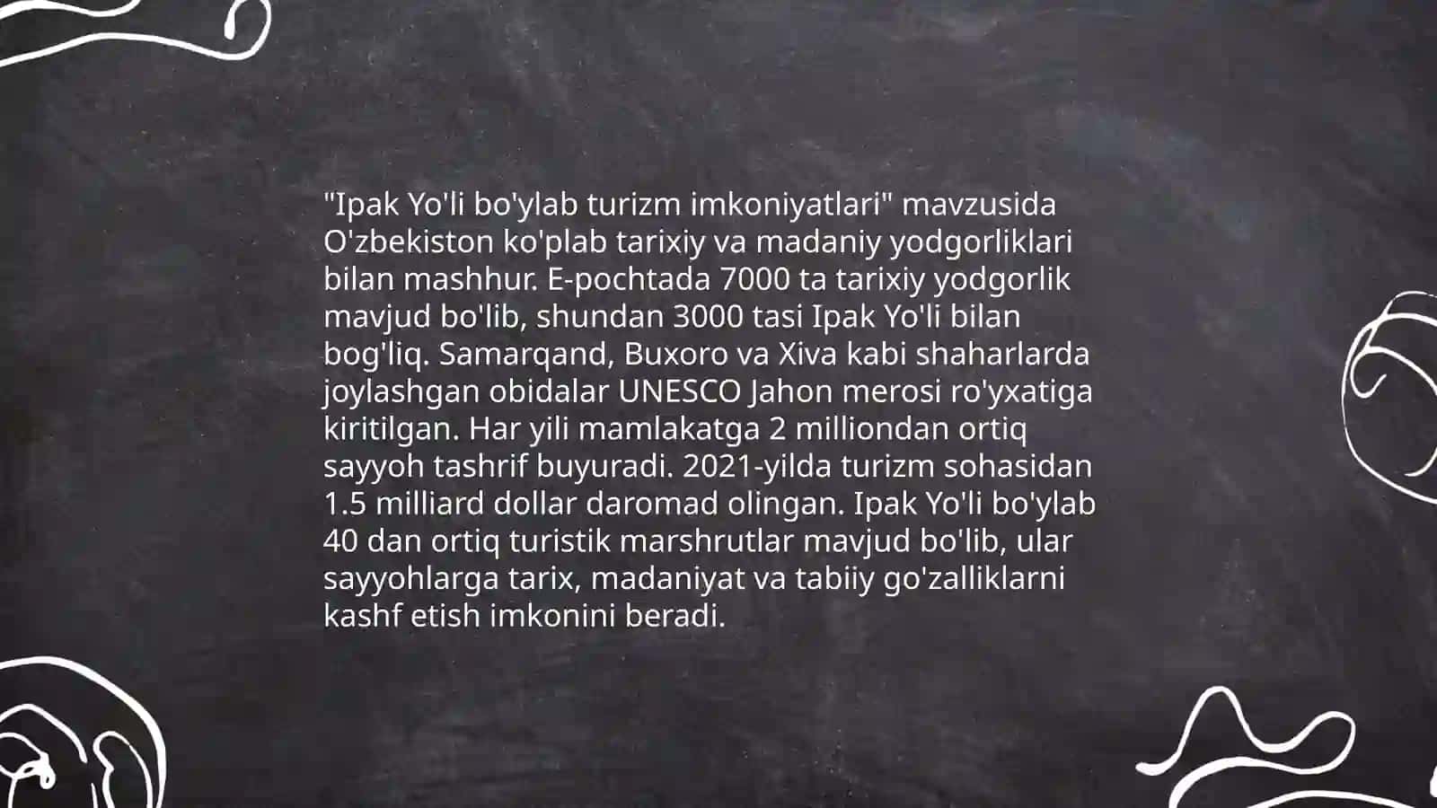 O'zbekistonda turizm istiqbollari 4