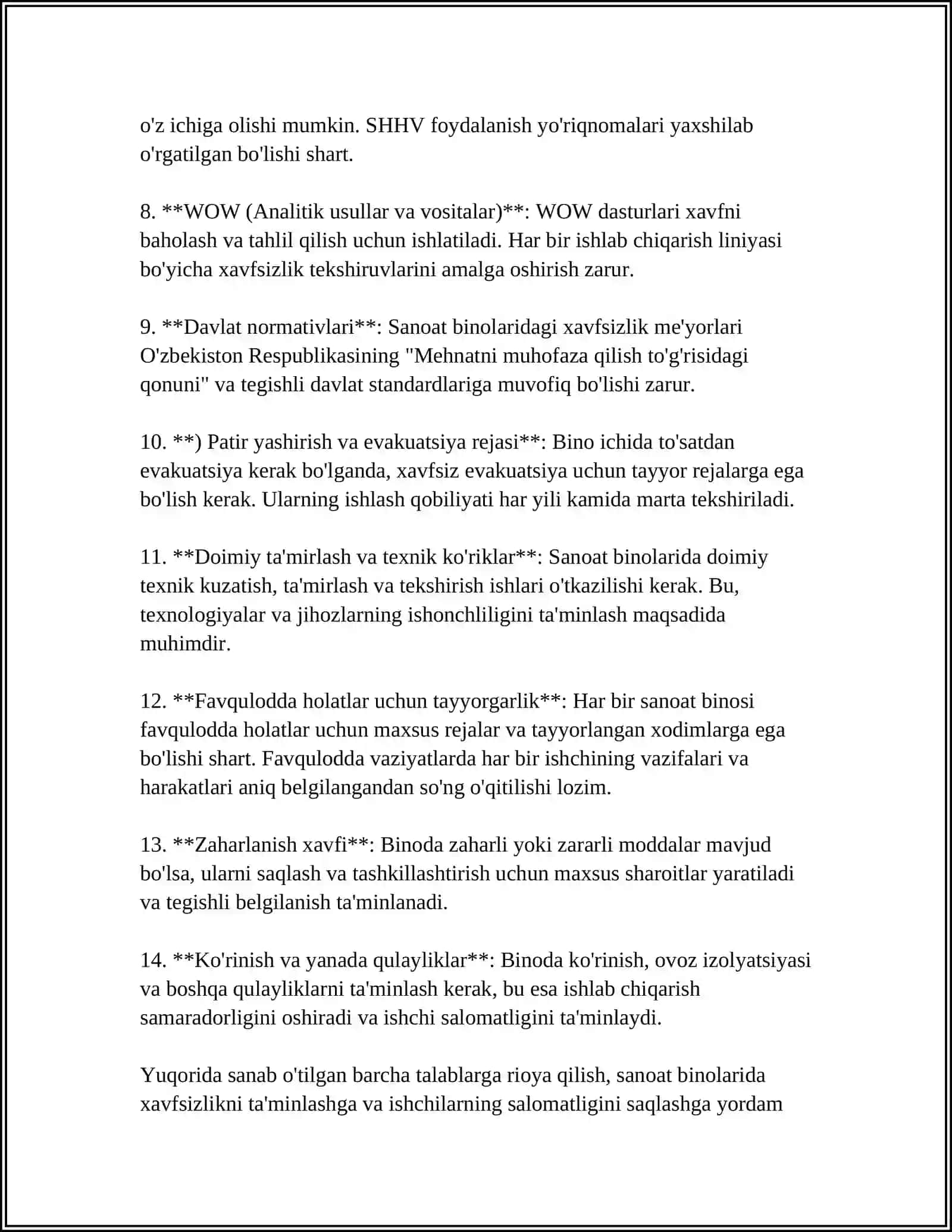 Sanoat Binolarida Xavfsizlik Talablari 4