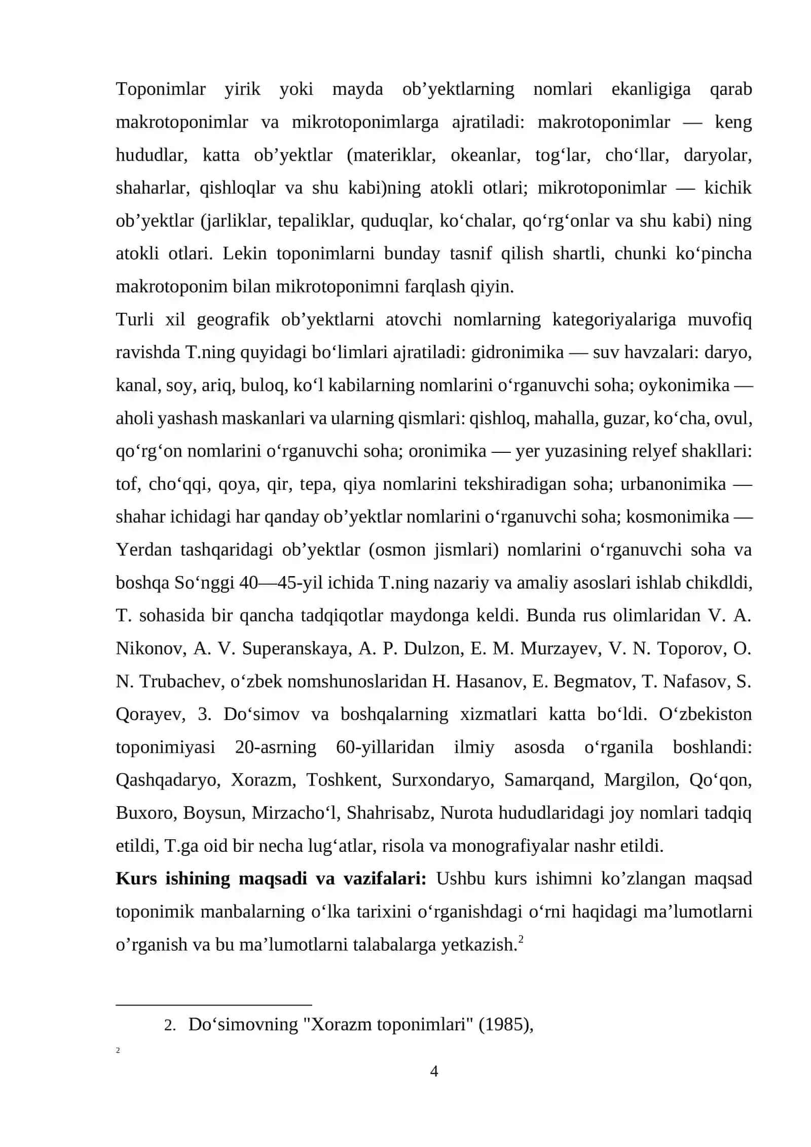 TOPONIMIK MANBALARNING O‘LKA TARIXINI O‘RGANISHDAGI O‘RNI 4