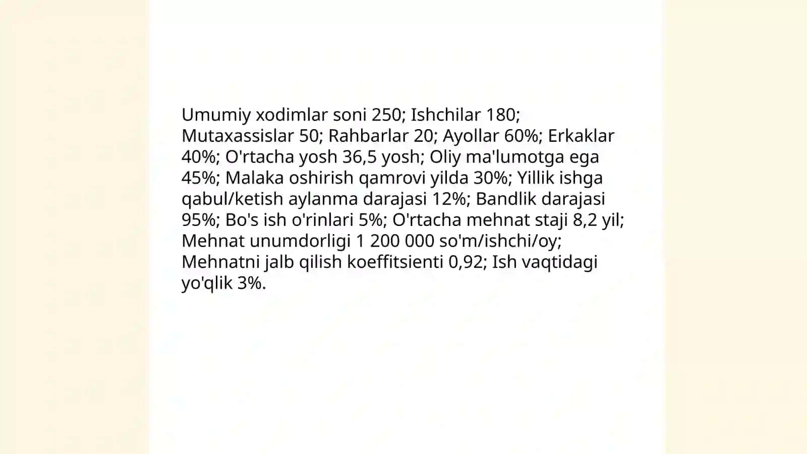 Mehnat Tashkiloti Tahlili 4
