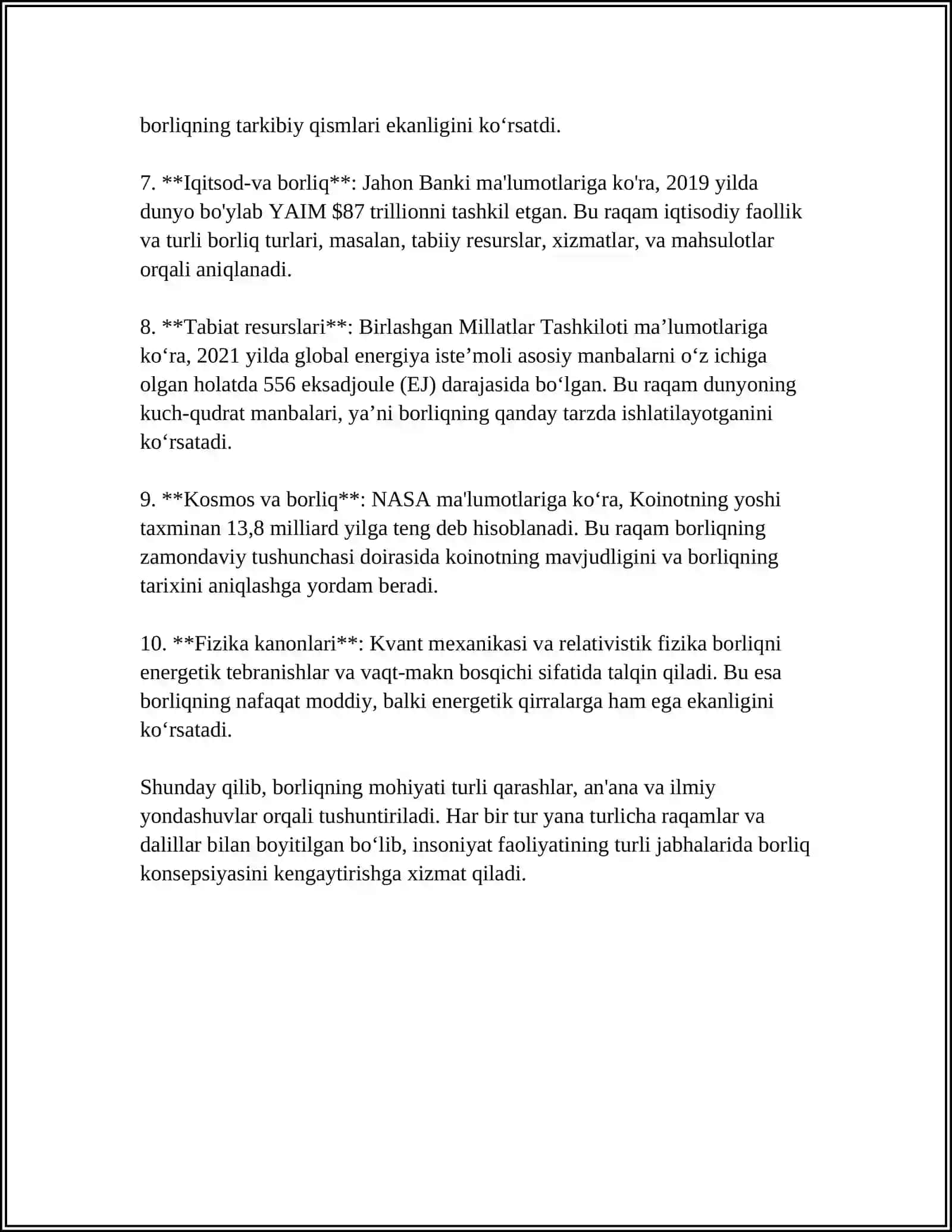 BORLIQ FALSAFASI ONTOLOGIYA 4