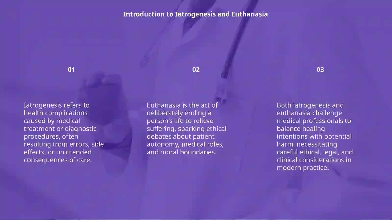 The problems of iatrogenic and euthanasia in modern medicine 4