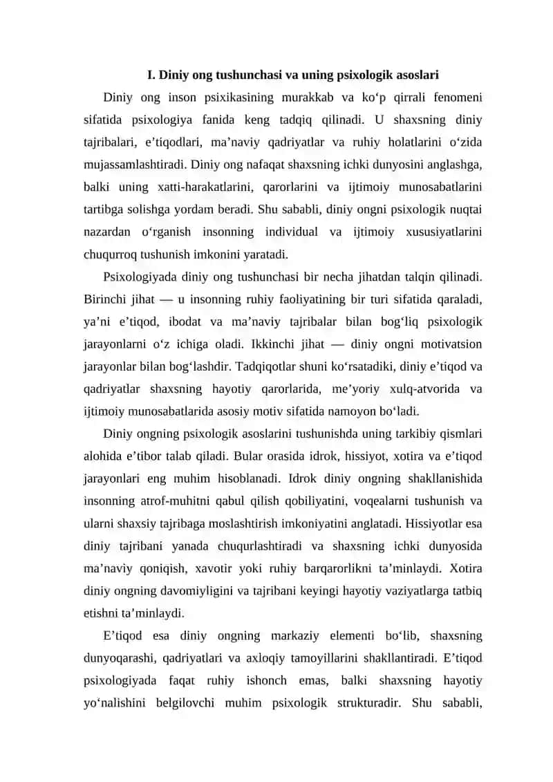 Diniy ong fenomenlarining psixologik jixatlari 4