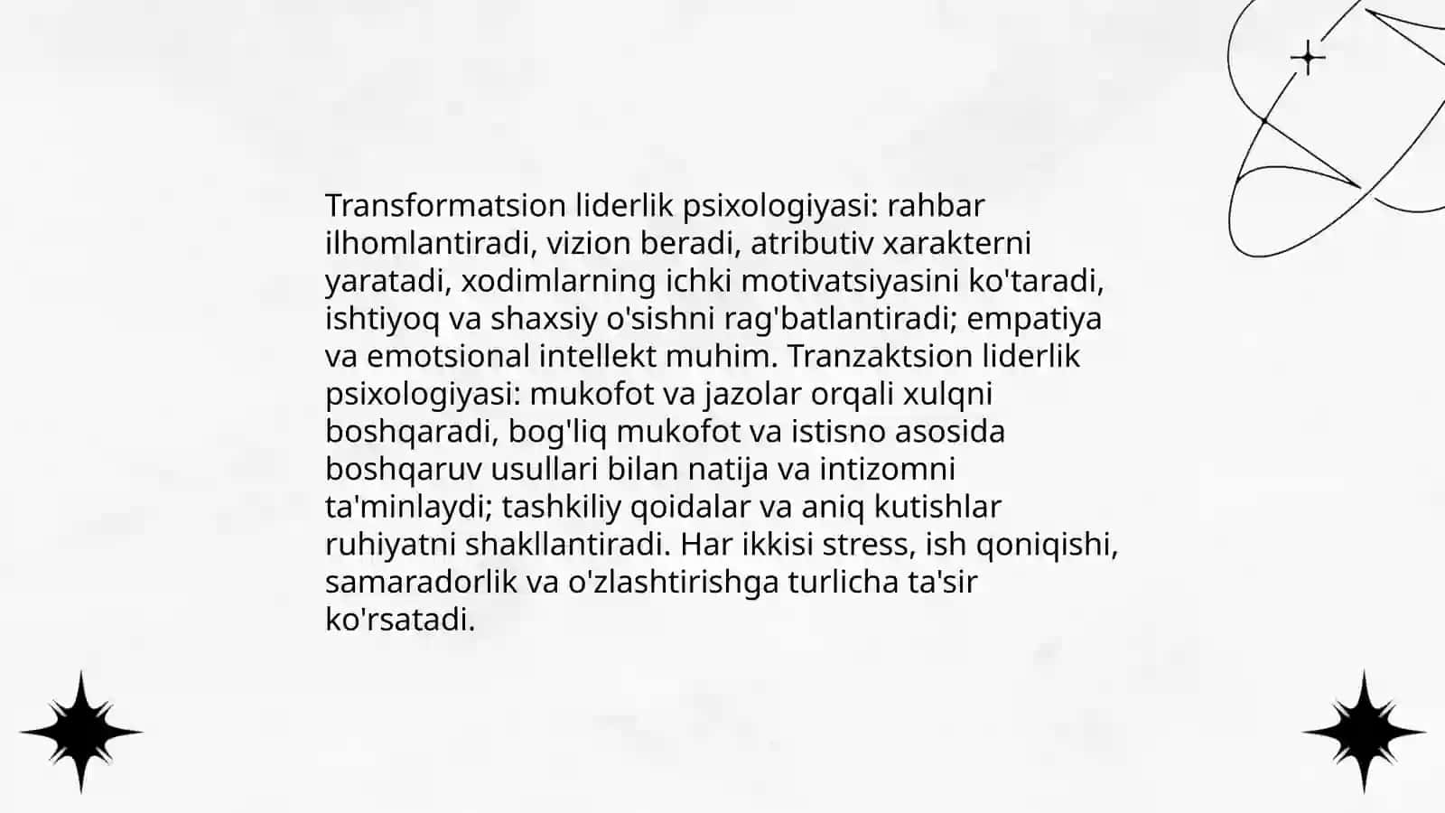 Menejment psixalogiyasi: rahbar va liderlik 4
