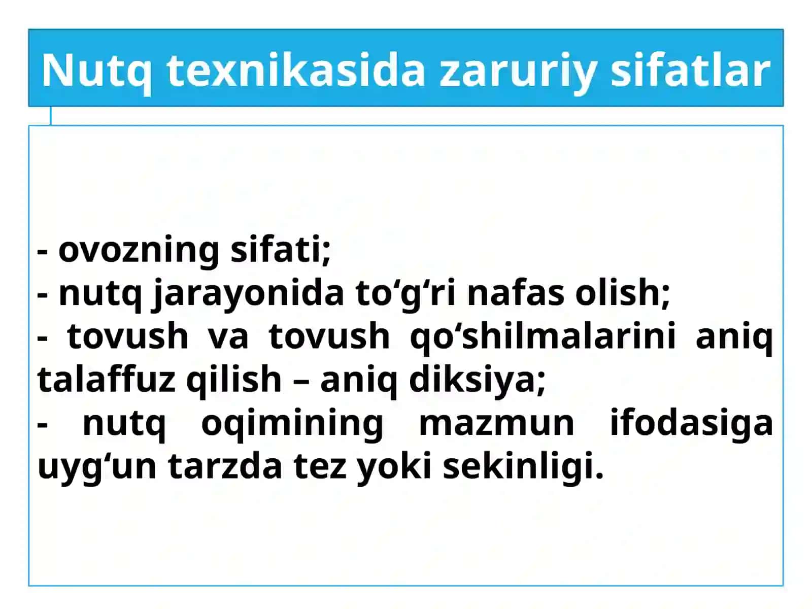 NUTQ MADANIYATI VANUTQ TEXNIKASI 4