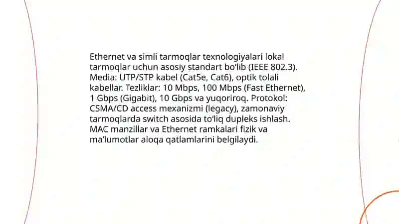 Tarmoq texnologiyalari. Internet bayonnomalari. Intemetda xabar almashish va soʻzlashuv xizmatlari 4