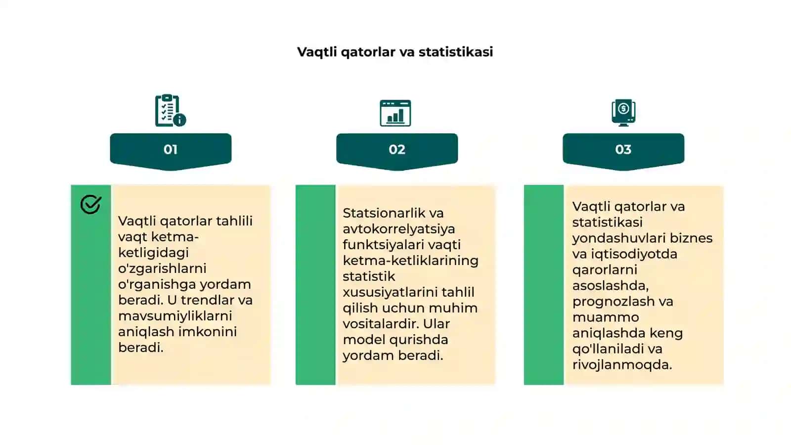 Vaqtli qatorlar tahliliga kirish 4