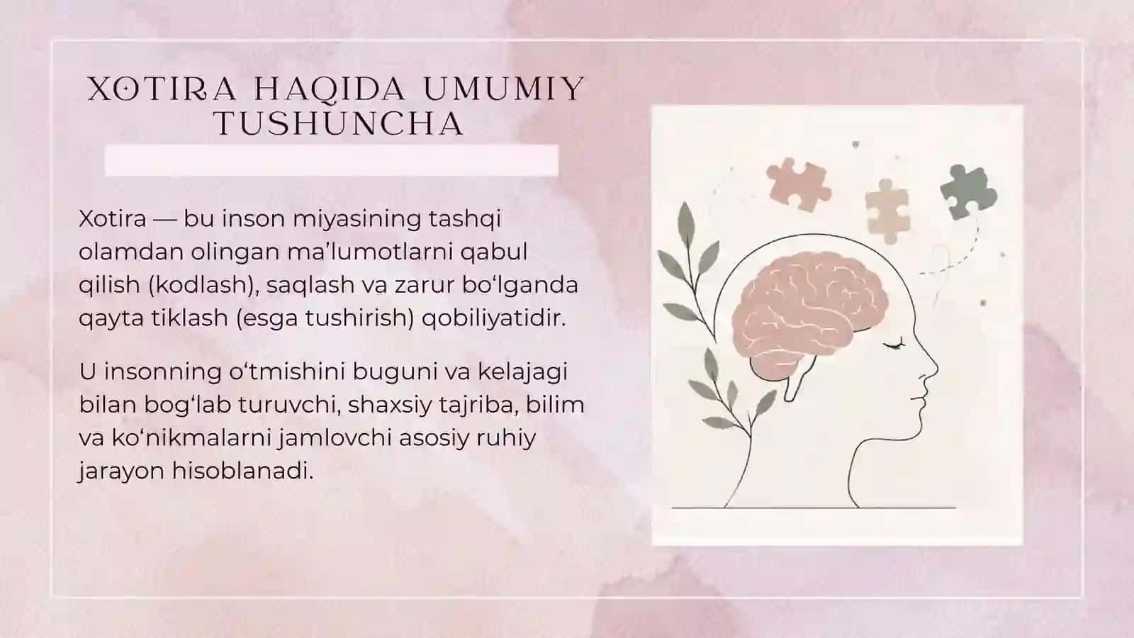 Xotira va uni mustahkamlash usullari 4