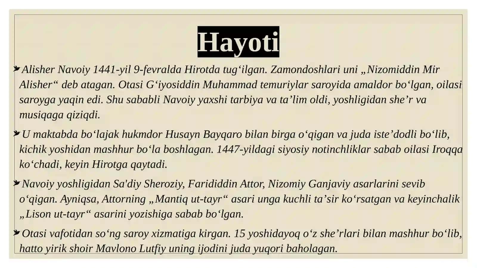 Alisher Navoi hayoti va ijodi 4
