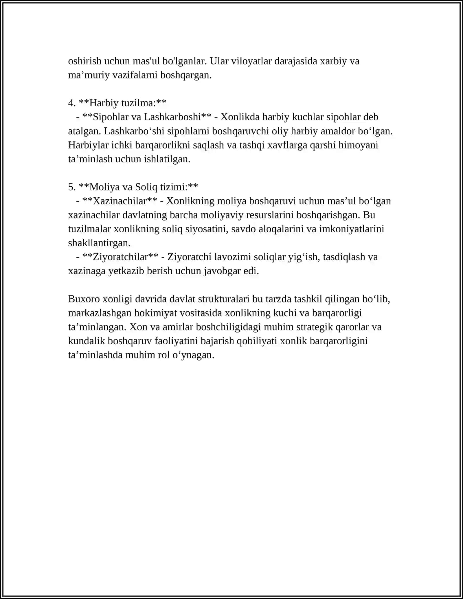 Buxoro xonligida davlat boshqaruvı 4