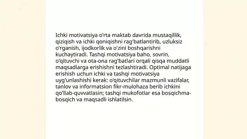 O'rta maktab yosh davrlari motivlari 4
