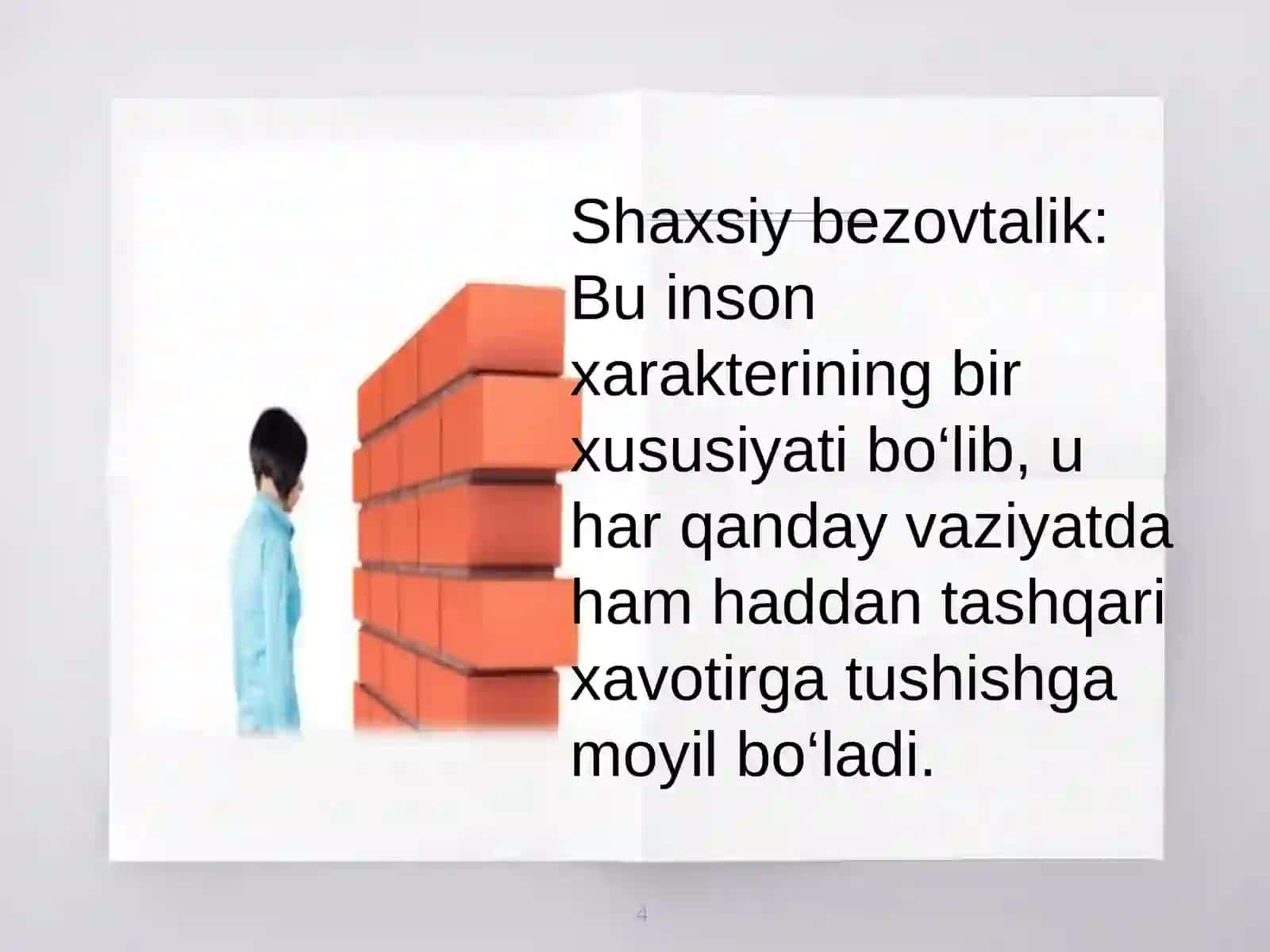Bezovtalanish tushunchasi 4