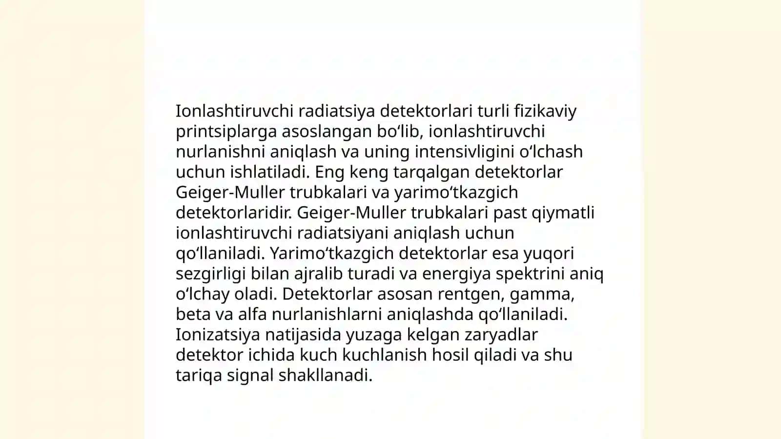 Radioaktivlik holat darajasini aniqlash 4