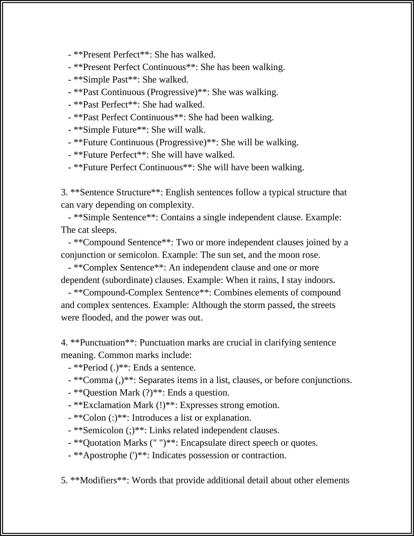 English Grammar: An Overview 4