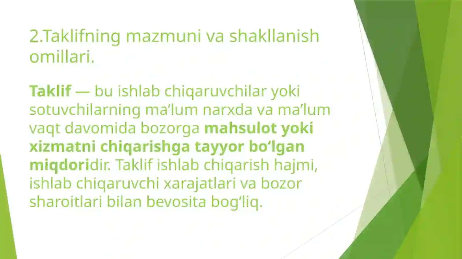 Talab va taklif tahlili 4