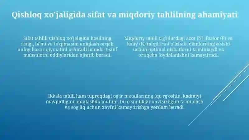 Sifat va miqdoriy tahlil usullari 4