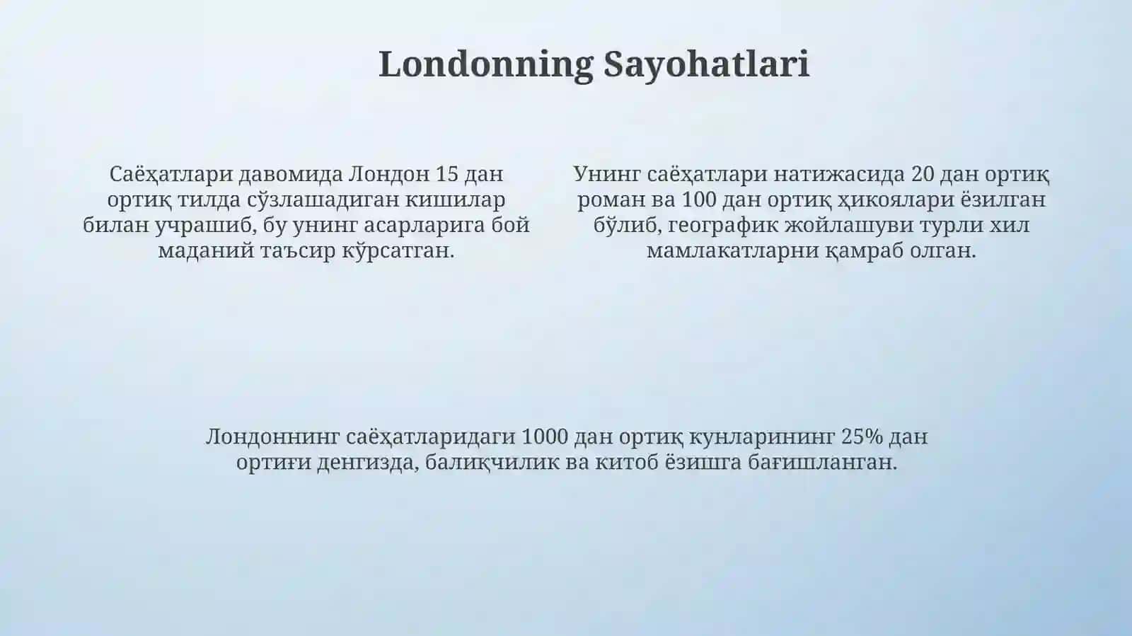 Jek Londonning hayoti va ijodi 4