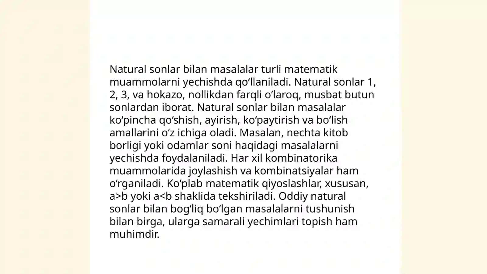 Sodda masalalar 4