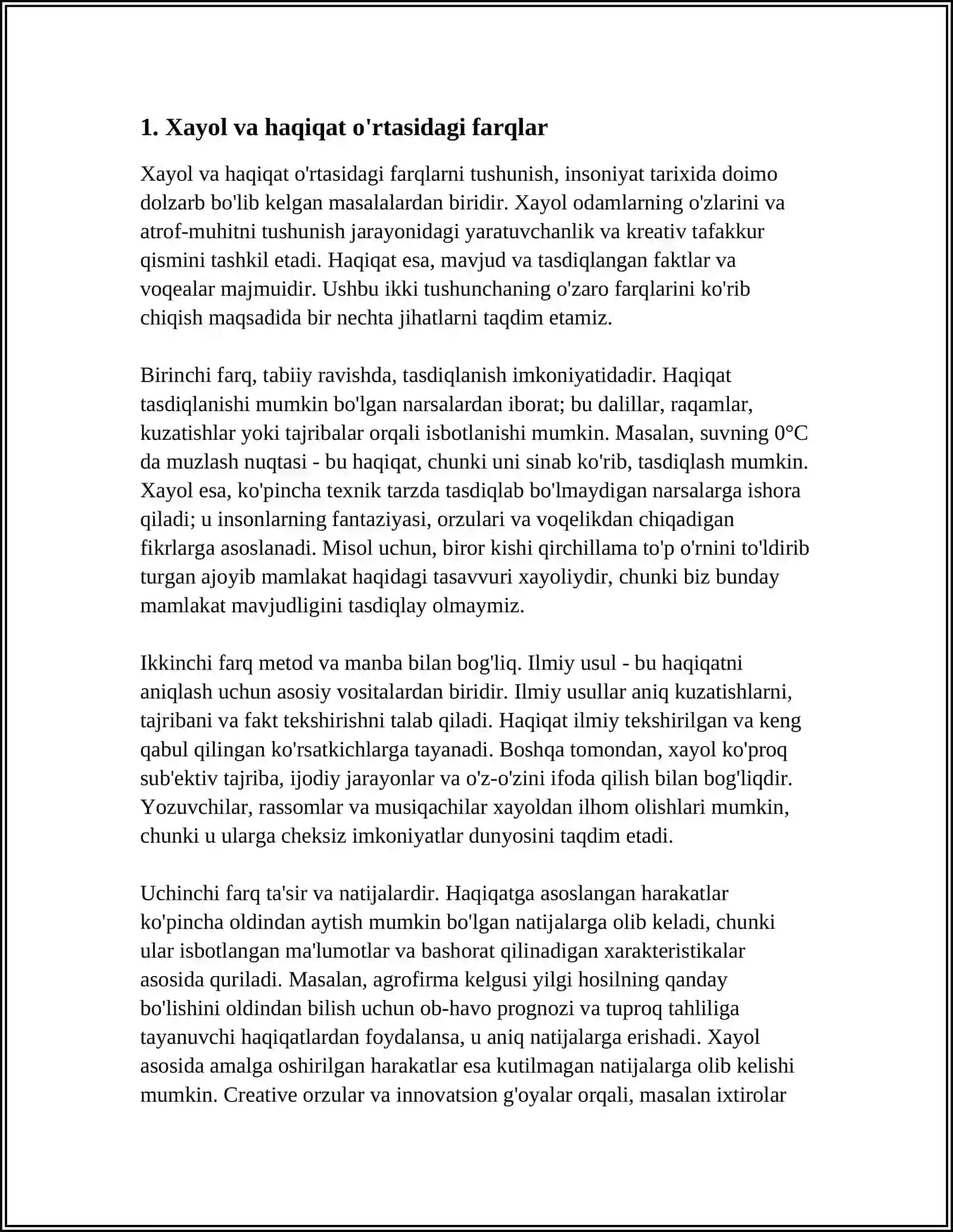 XAYOLLAR VA TASAVVURLAR 4
